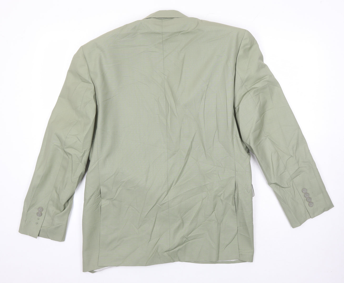 Greenwoods Mens Green Polyester Jacket Blazer Size 40 Regular