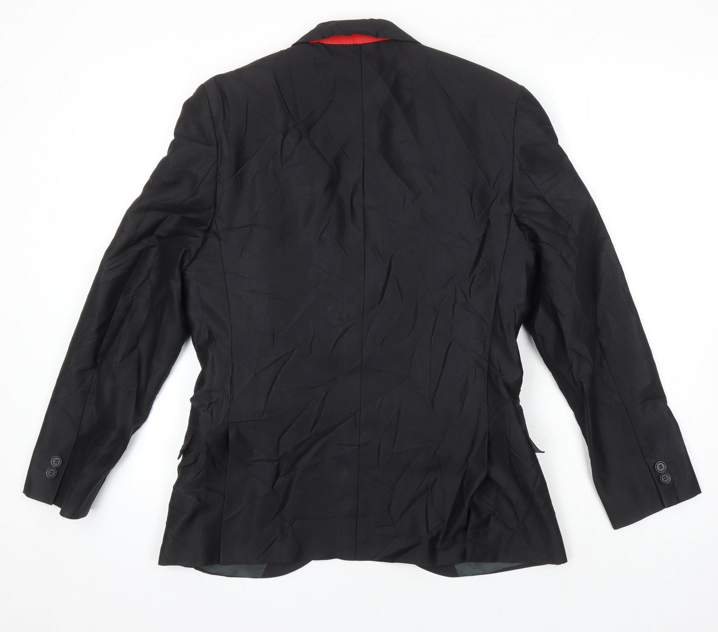Ventuno 21 Mens Black Polyester Jacket Suit Jacket Size 38 Regular