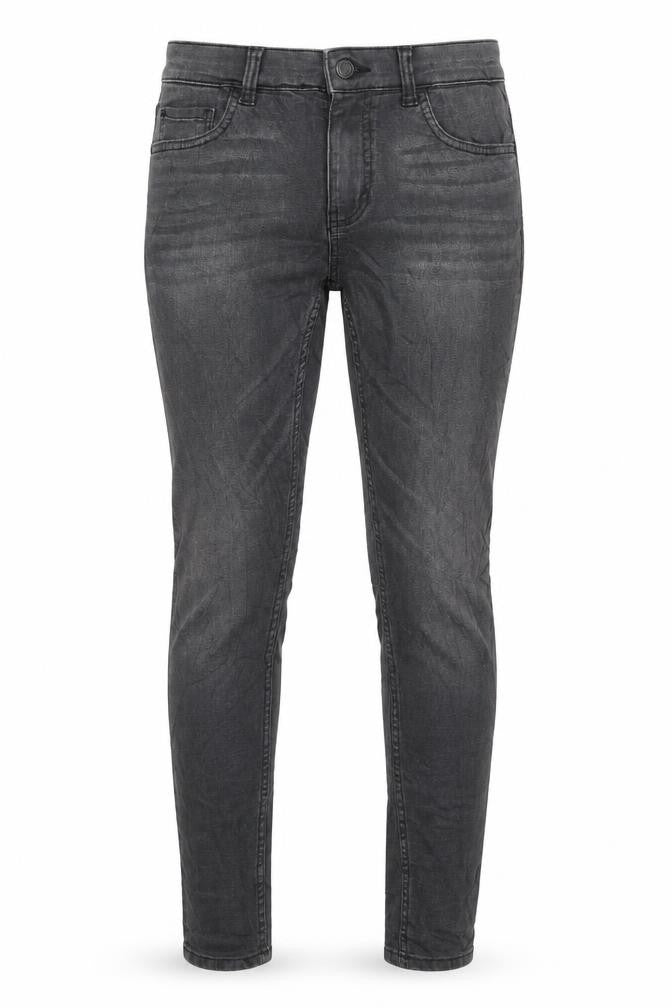 M&S Womens Grey Cotton Skinny Jeans Size 8 L27 in Regular