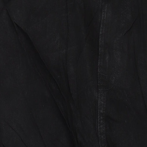 M&S Mens Black Cotton Straight Jeans Size 36 in L27 in Regular
