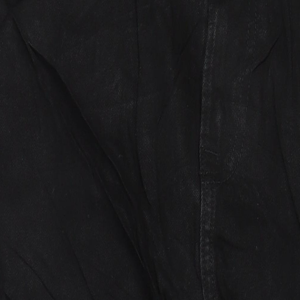 M&S Mens Black Cotton Straight Jeans Size 36 in L27 in Regular
