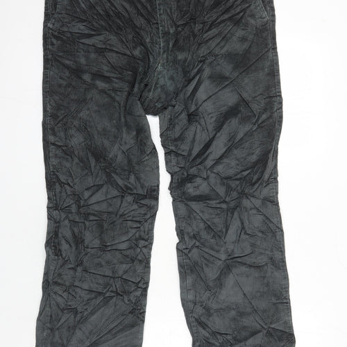 M&S Mens Green Cotton Straight Jeans Size 38 in L28 in Regular
