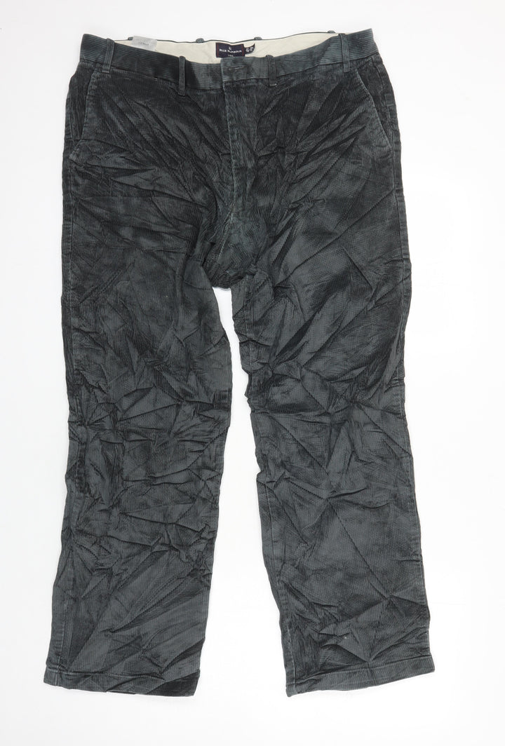 M&S Mens Green Cotton Straight Jeans Size 38 in L28 in Regular