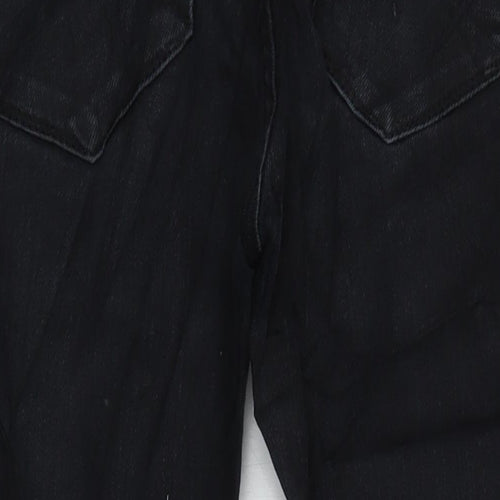 Topshop Womens Black Cotton Skinny Jeans Size 10 L28 in Regular