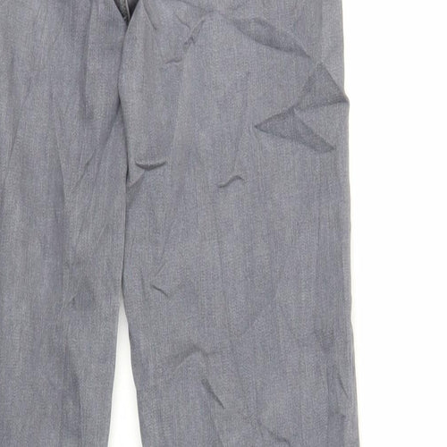 Marks and Spencer Womens Grey Cotton Straight Jeans Size 8 L29 in Regular Zip