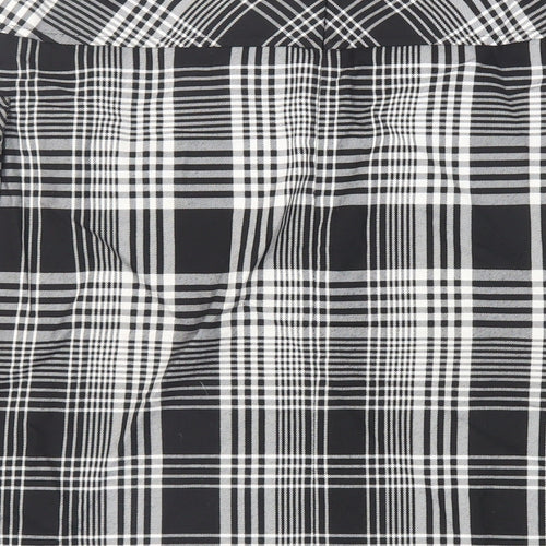 Liz Claiborne Womens Black Plaid Polyester Cargo Skirt Size 12 Zip