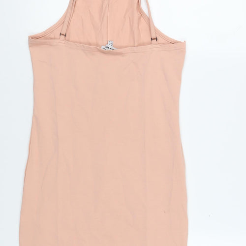 Public Desire Womens Pink Cotton Mini Size 14 Halter Pullover - Backless