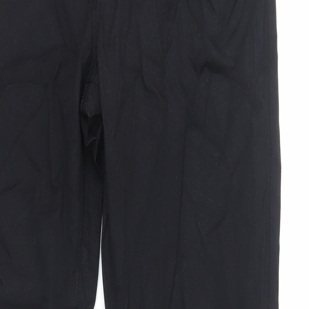 Jaeger Mens Black Cotton Straight Jeans Size 30 in L32 in Regular Zip