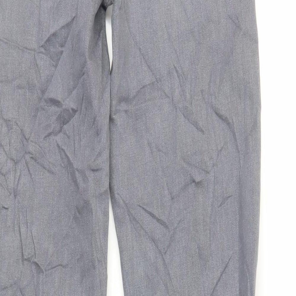 Marks and Spencer Womens Grey Cotton Straight Jeans Size 8 L32 in Regular Zip