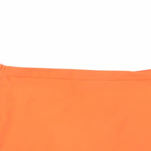 New Look Womens Orange Polyester Basic Blouse Size 14 Off the Shoulder