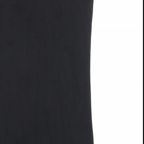 H&M Womens Black Cotton Tank Dress Size S Scoop Neck Pullover