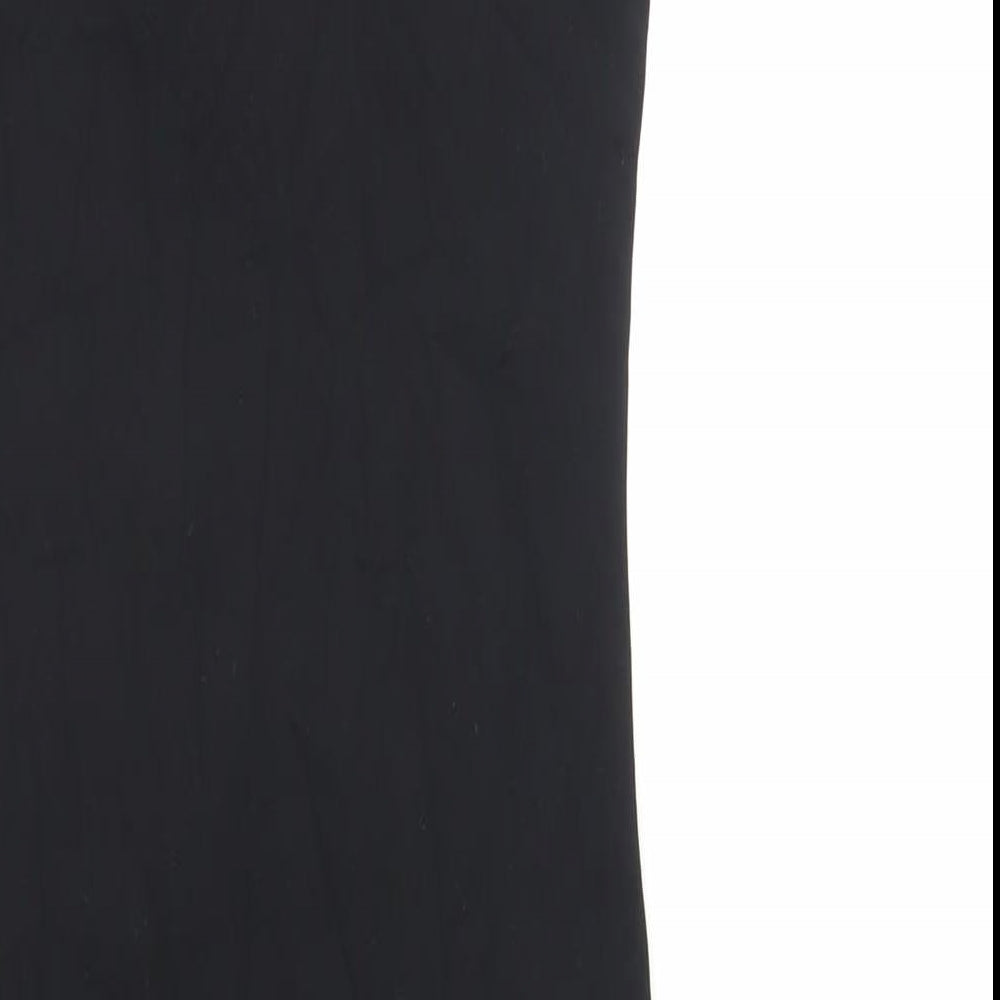 H&M Womens Black Cotton Tank Dress Size S Scoop Neck Pullover