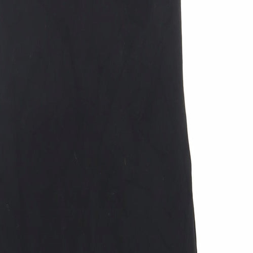 H&M Womens Black Cotton Tank Dress Size S Scoop Neck Pullover
