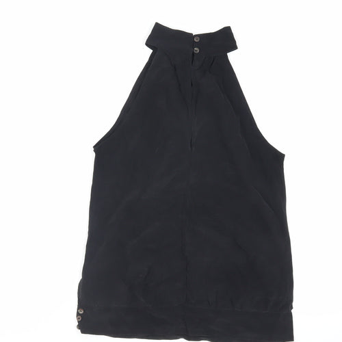 Warehouse Womens Black Silk Basic Tank Size 12 Halter