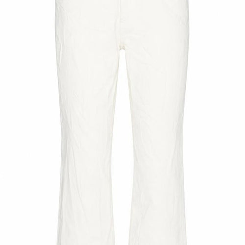 Marks and Spencer Womens Ivory Cotton Bootcut Jeans Size 24 L31 in Regular Zip