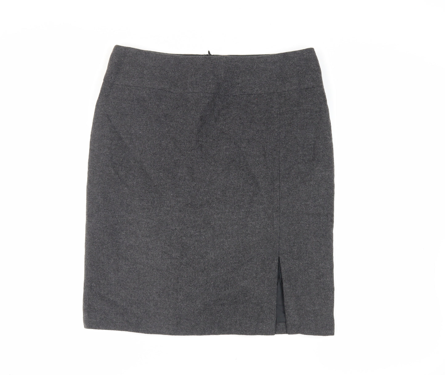 AMARANTO Womens Grey Acrylic Straight & Pencil Skirt Size 16 Zip