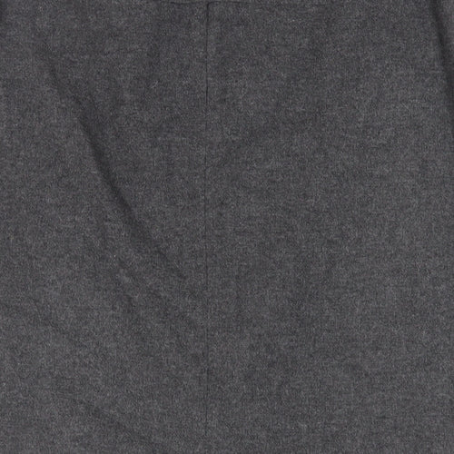 AMARANTO Womens Grey Acrylic Straight & Pencil Skirt Size 16 Zip