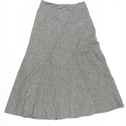 Laura Ashley Womens Grey Wool A-Line Skirt Size 8 Zip