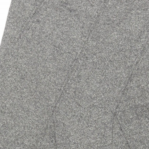 Laura Ashley Womens Grey Wool A-Line Skirt Size 8 Zip