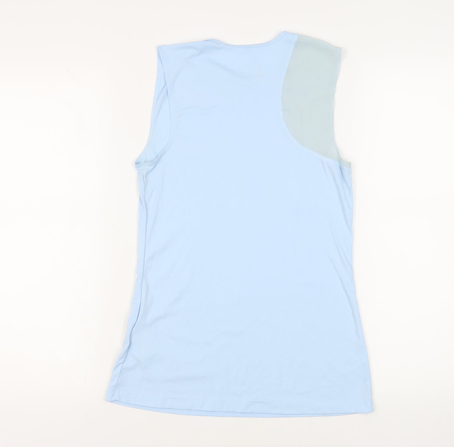 Nike Womens Blue Polyester Pullover Tank Size S Crew Neck Pullover - Logo