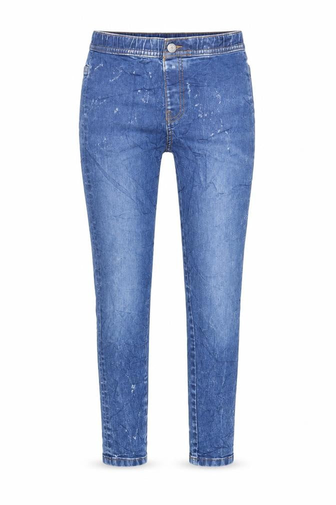Marks and Spencer Girls Blue Cotton Jegging Jeans Size 13-14 Years Regular - Acid Wash Details