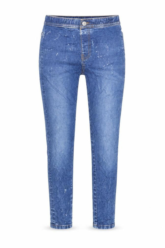 Marks and Spencer Girls Blue Cotton Jegging Jeans Size 13-14 Years Regular - Acid Wash Details