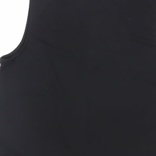 H&M Womens Black Polyester Basic Blouse Size S V-Neck - Lace Detail