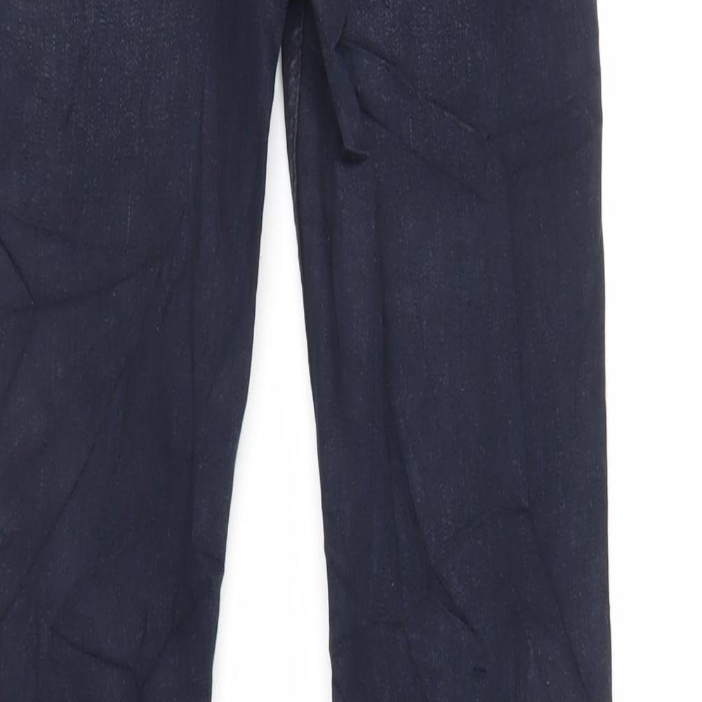 Marks and Spencer Womens Blue Cotton Flared Jeans Size 6 L32 in Slim Zip