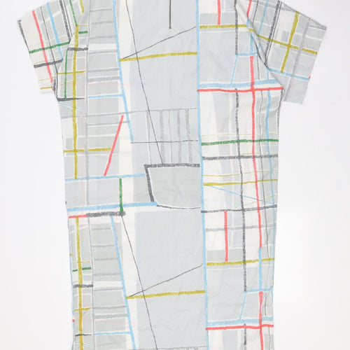 Native Youth Womens Multicoloured Polyester Shirt Dress Size S Round Neck