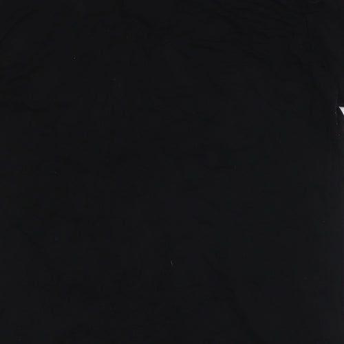 Mia Moda Womens Black Viscose Basic Button-Up Size 16 V-Neck