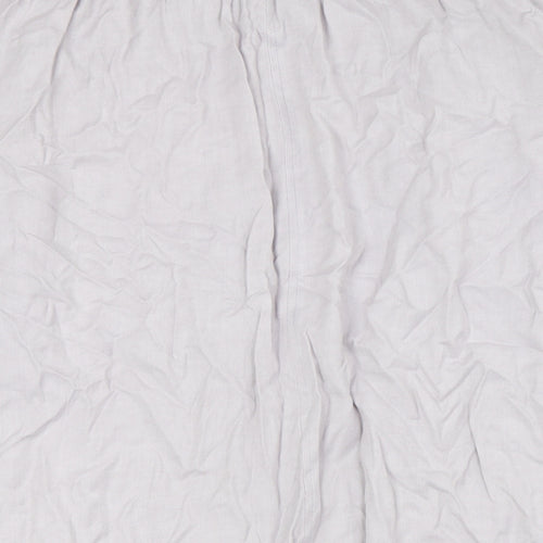 Marks and Spencer Womens Grey Polyester A-Line Skirt Size 14 Button