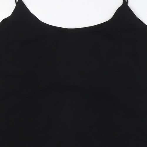 Dorothy Perkins Womens Black Polyester Camisole Button-Up Size 20 Scoop Neck