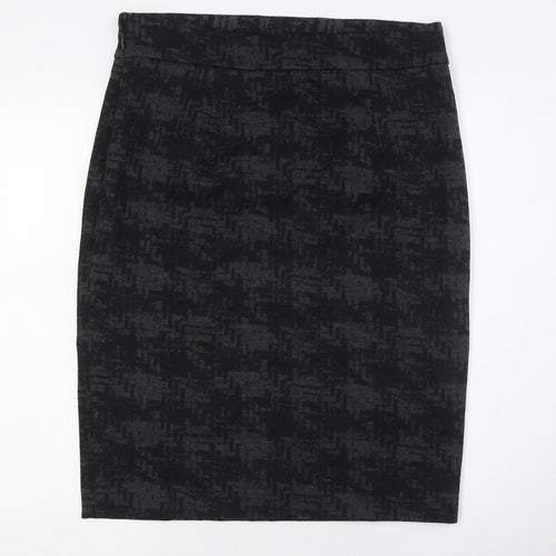 Grace Womens Black Polyester Straight & Pencil Skirt Size 12 Zip