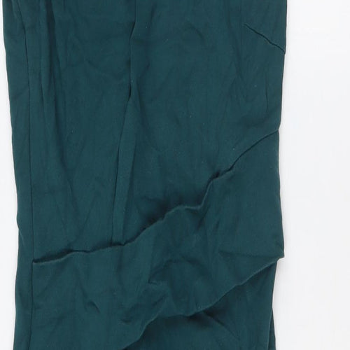 ASOS Womens Green Viscose Pencil Dress Size 10 Round Neck Zip