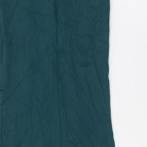 ASOS Womens Green Viscose Pencil Dress Size 10 Round Neck Zip