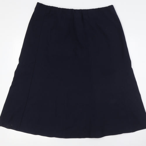 Isle Womens Blue Polyester A-Line Skirt Size 16 - Elasticated Waist