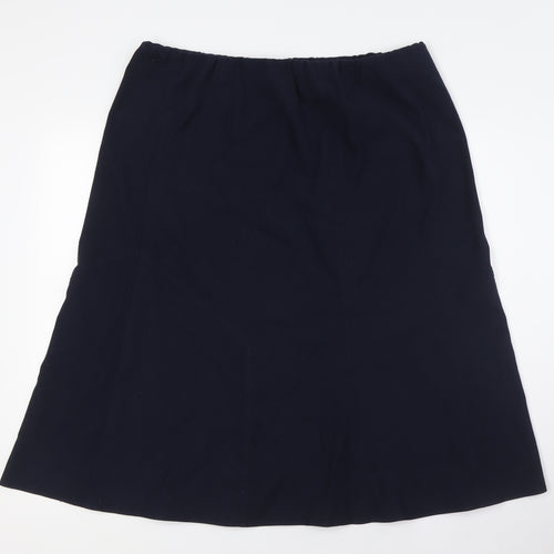 Isle Womens Blue Polyester A-Line Skirt Size 16 - Elasticated Waist