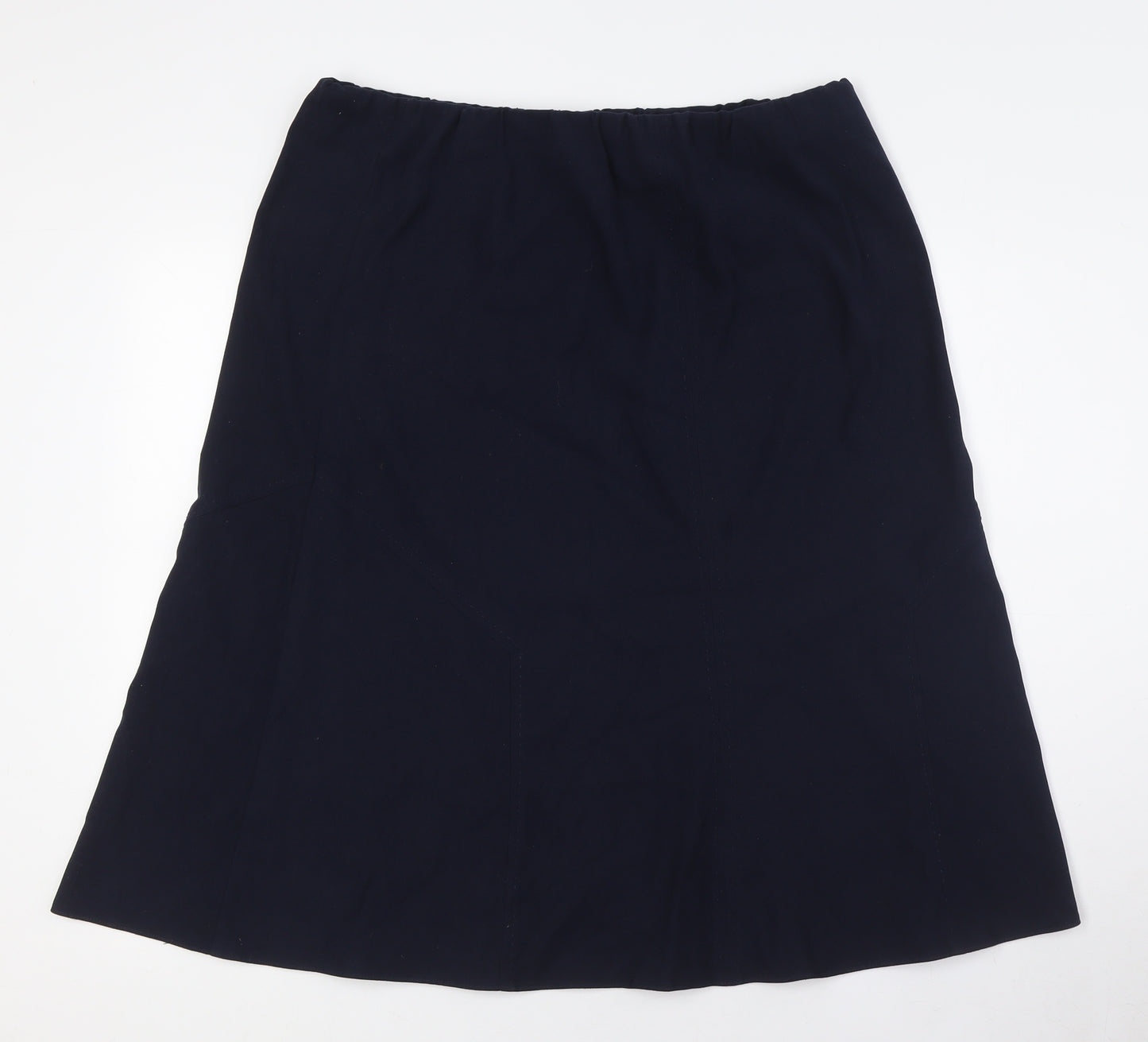 Isle Womens Blue Polyester A-Line Skirt Size 16 - Elasticated Waist