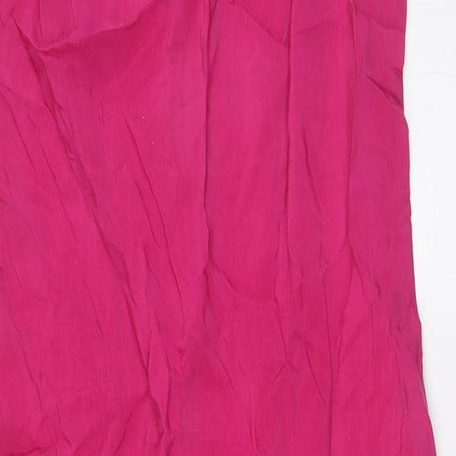 Alexon Womens Pink Cupro A-Line Size 10 Round Neck Zip