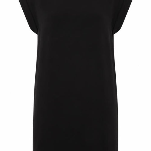 FOREVER 21 Womens Black Polyester Shirt Dress Size M Round Neck Zip