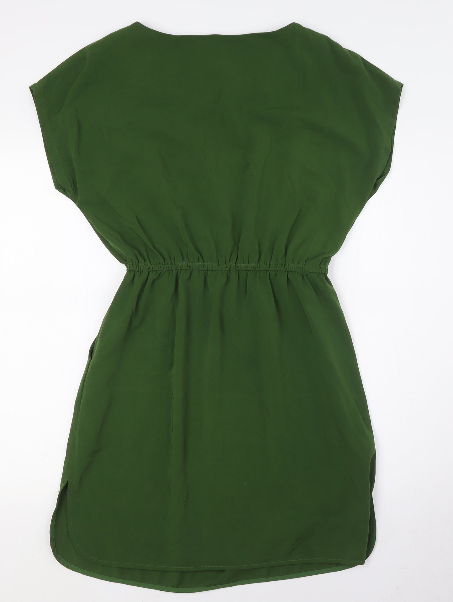 Louche Womens Green Polyester A-Line Size 10 Boat Neck