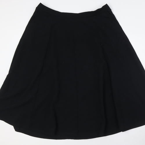 Per Una Womens Black Polyester A-Line Skirt Size 16