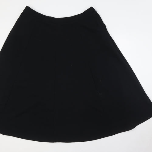 Per Una Womens Black Polyester A-Line Skirt Size 16