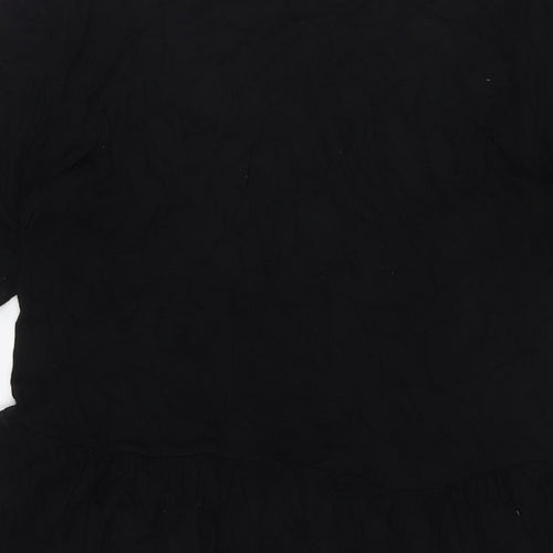 Select Womens Black Polyester A-Line Size 16 Round Neck