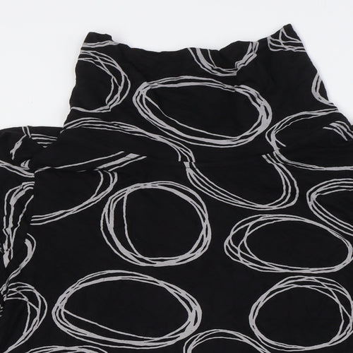 Capri Womens Black Polyester Tunic Button-Up Size XS High Neck