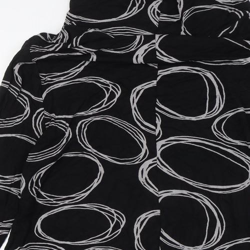 Capri Womens Black Polyester Tunic Button-Up Size XS High Neck