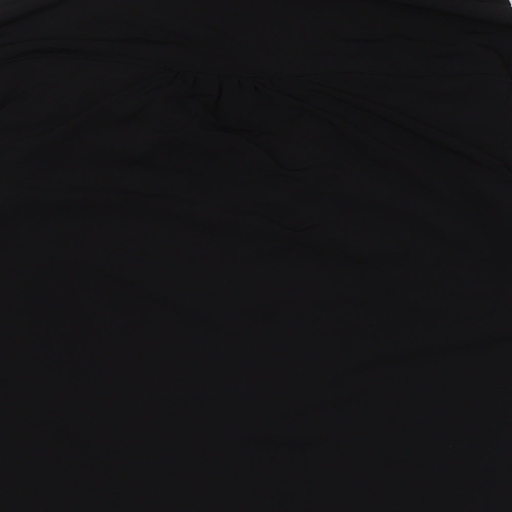 Premise Womens Black Polyester Basic Button-Up Size M Collared