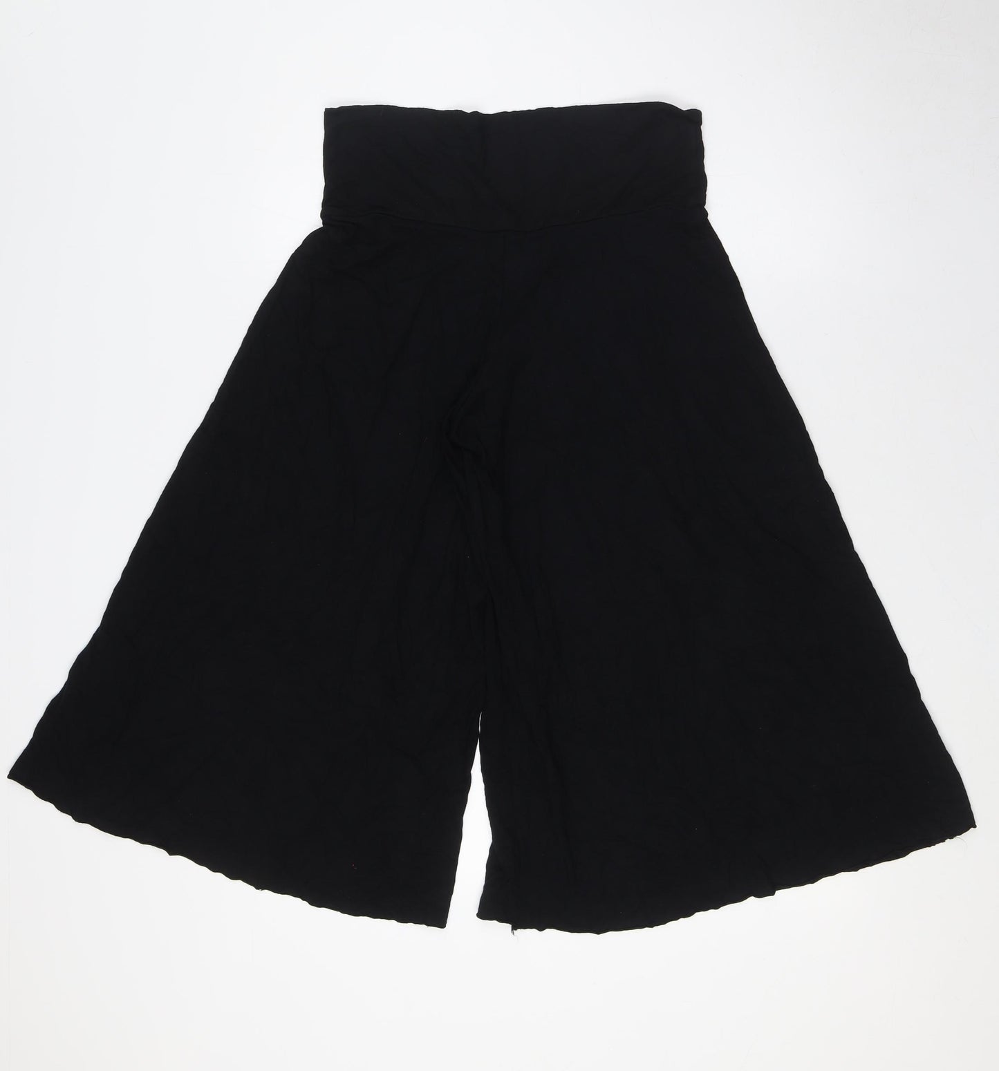 New Look Womens Black Viscose Trousers Size 12 L22 in Regular - Culottes