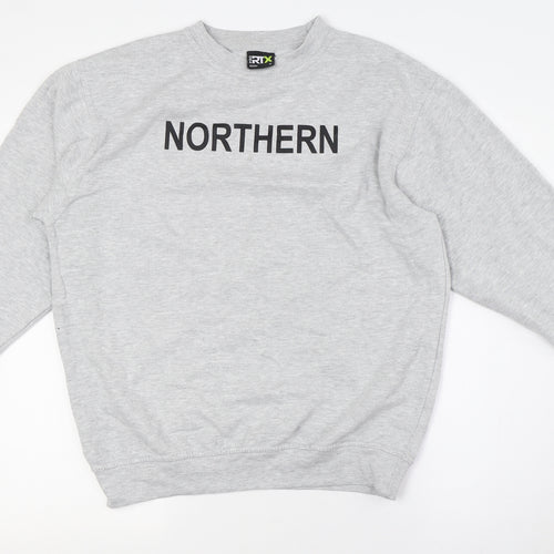 PRO RTX Mens Grey Polyester Pullover Sweatshirt Size M - Northern