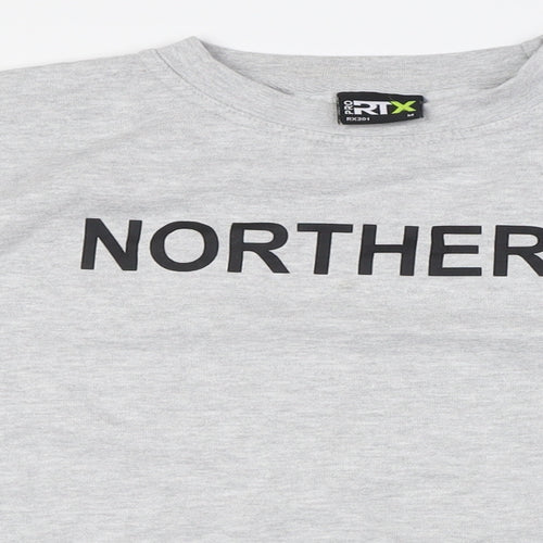 PRO RTX Mens Grey Polyester Pullover Sweatshirt Size M - Northern